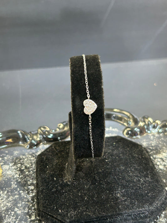 سوار شكل قلب فضة عيار 925