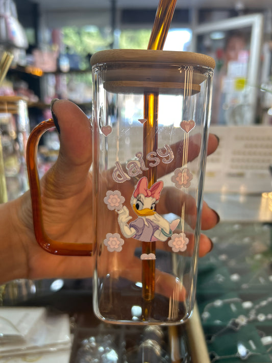 كاسة ايس كوفي زجاجيةdaisy